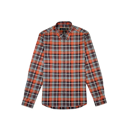 Buy Merc London Fiddler Check Shirt - Brown | Long-Sleeved Shirtss at Woven Durham