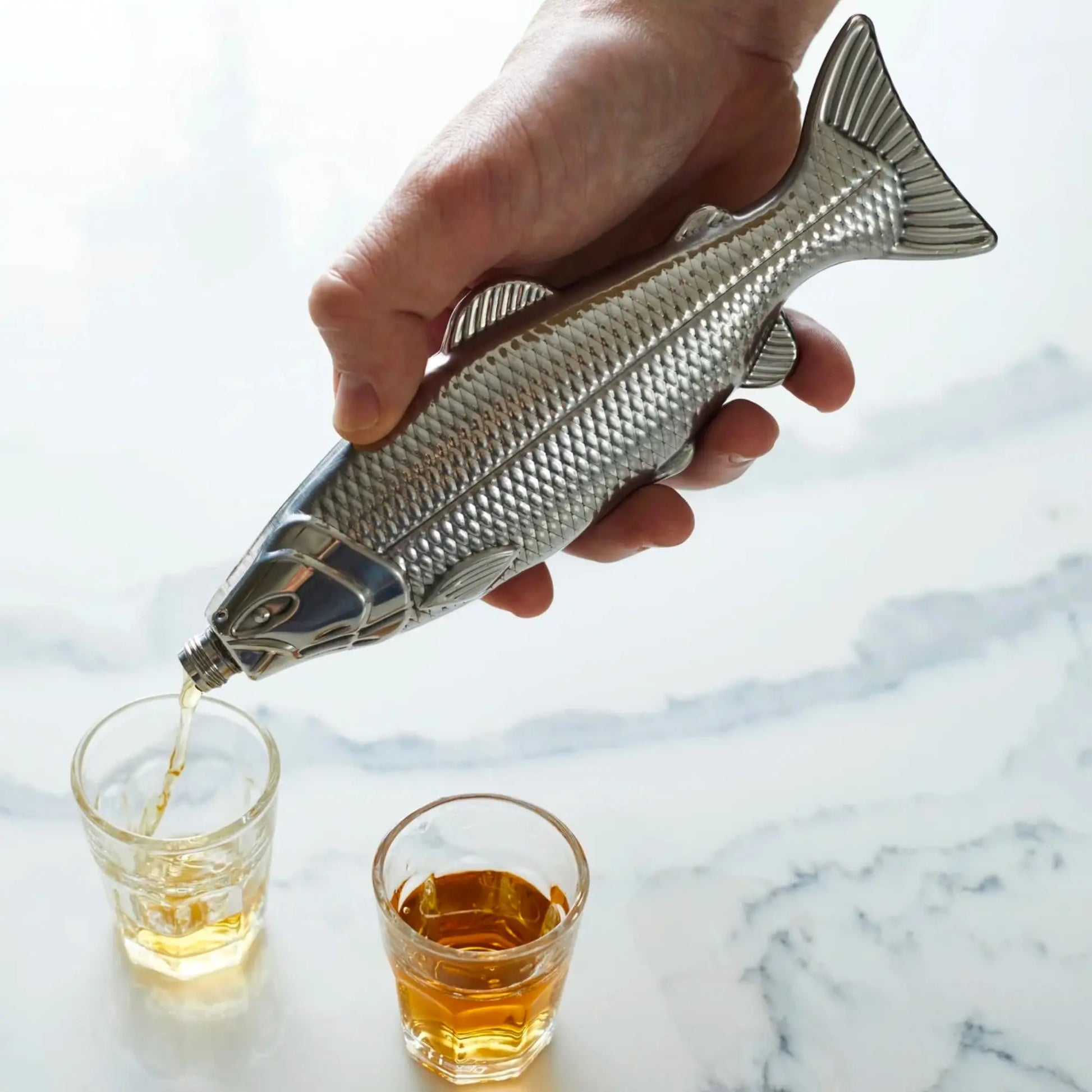 Buy Gentlemen's Hardware Fish Flask - Silver | Hip Flaskss at Woven Durham