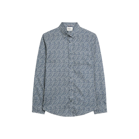 Buy Ben Sherman Floral Print Shirt - Indigo | Long-Sleeved Shirtss at Woven Durham