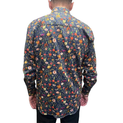 Buy Claudio Lugli Floral Vine Print - Mustard | Long-Sleeved Shirtss at Woven Durham