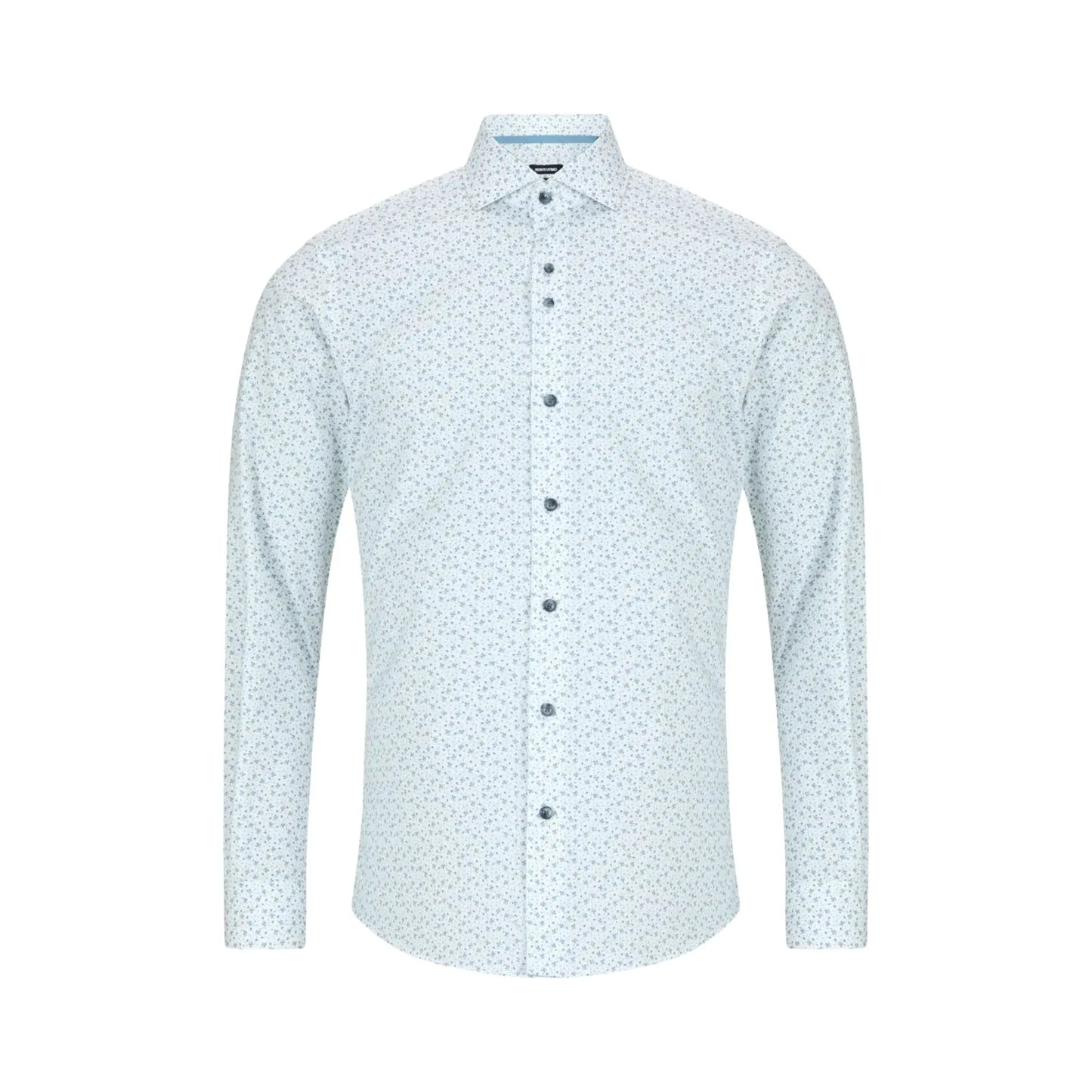 Buy Remus Uomo Frank Floral Print Long Sleeve Shirt - Blue/White | Long-Sleeved Shirtss at Woven Durham