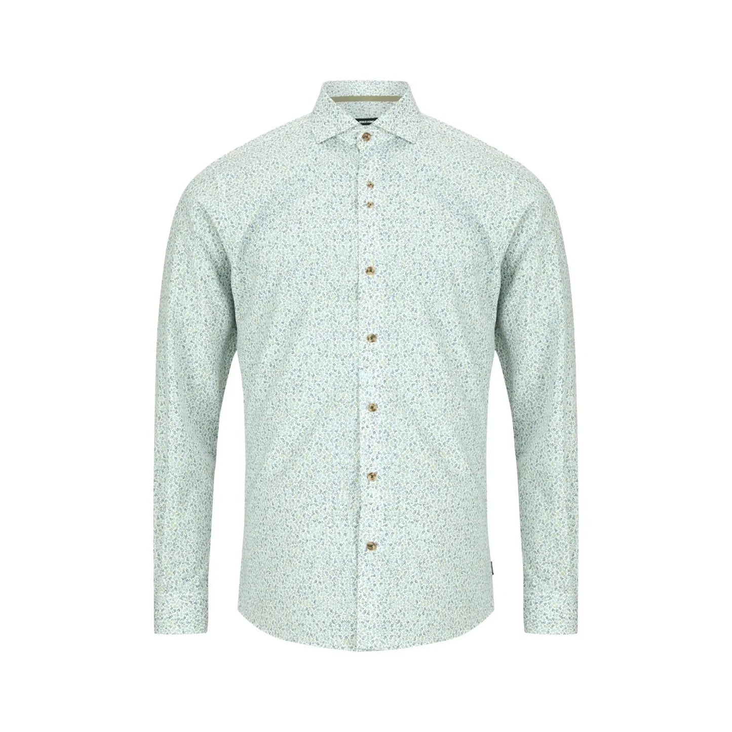 Buy Remus Uomo Frank Floral Print Long Sleeve Shirt - Green | Long-Sleeved Shirtss at Woven Durham