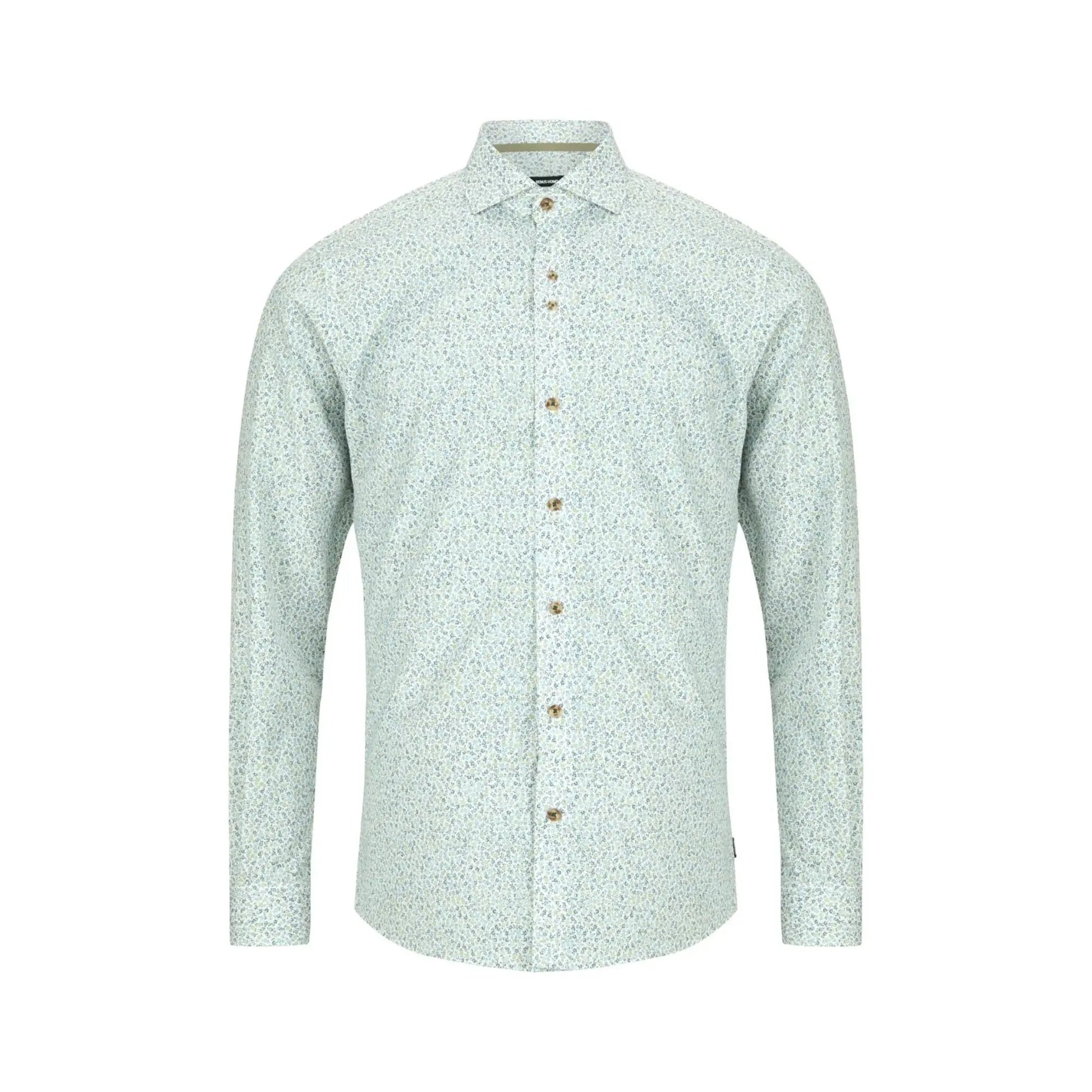 Buy Remus Uomo Frank Floral Print Long Sleeve Shirt - Green | Long-Sleeved Shirtss at Woven Durham