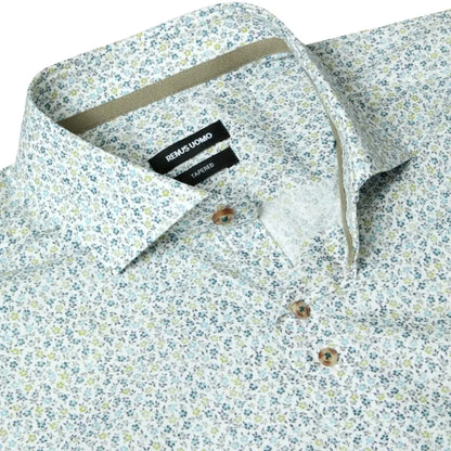 Buy Remus Uomo Frank Floral Print Long Sleeve Shirt - Green | Long-Sleeved Shirtss at Woven Durham