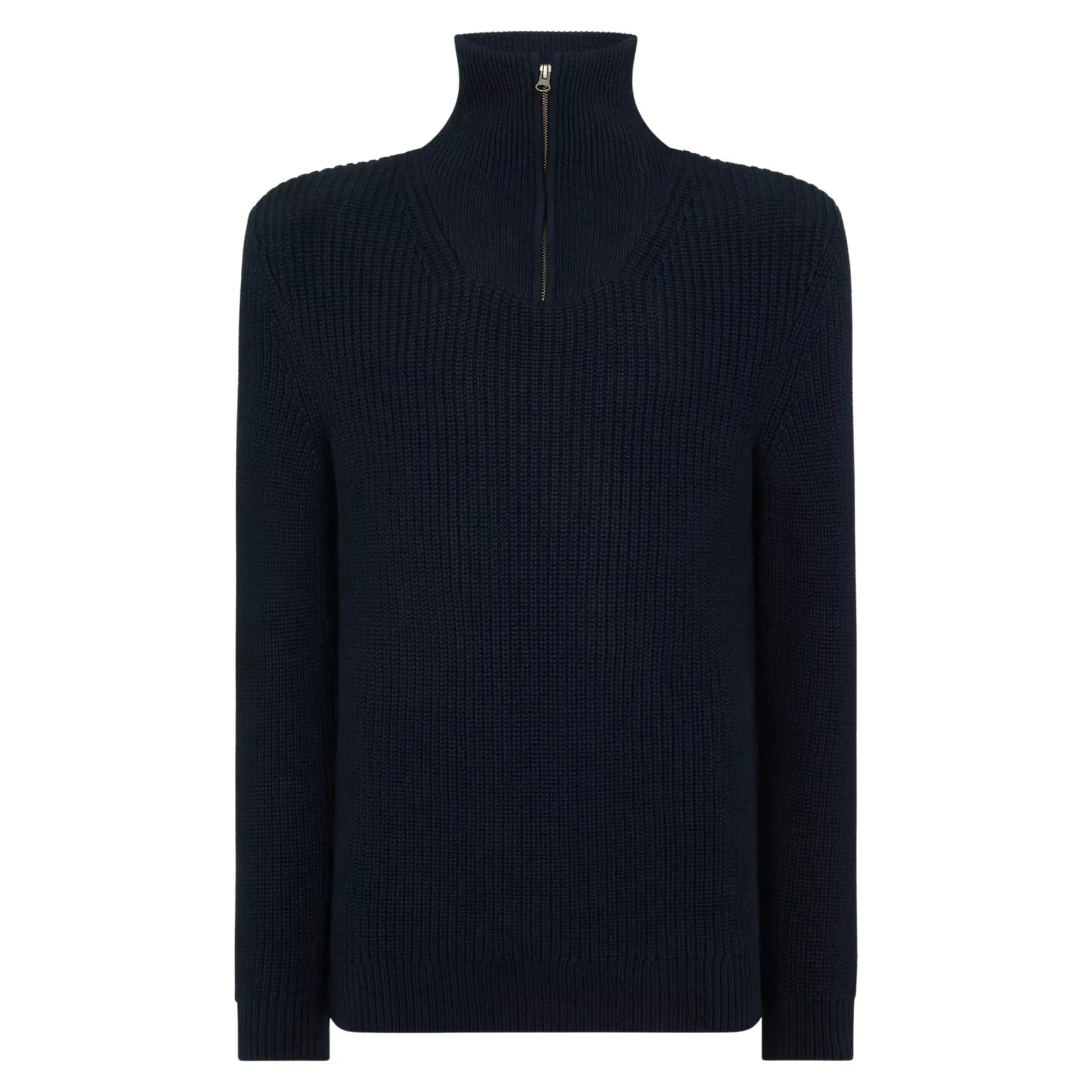 Buy Remus Uomo Funnel Neck Sweater - Navy | Crew-Neck Jumperss at Woven Durham