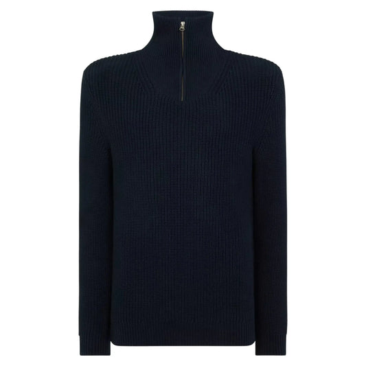 Buy Remus Uomo Funnel Neck Sweater - Navy | Crew-Neck Jumperss at Woven Durham