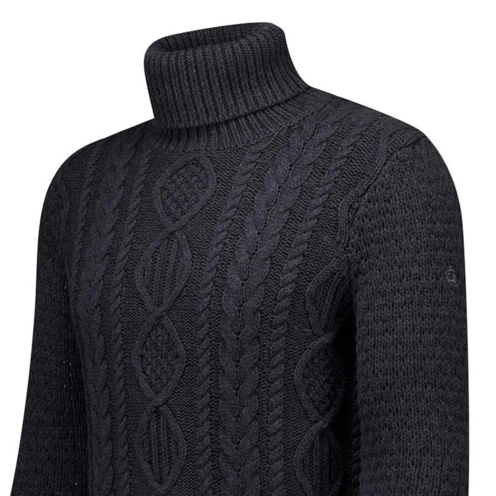 Buy Merc London Galaxy Jumper - Marl Charcoal | Roll-Neck Jumperss at Woven Durham
