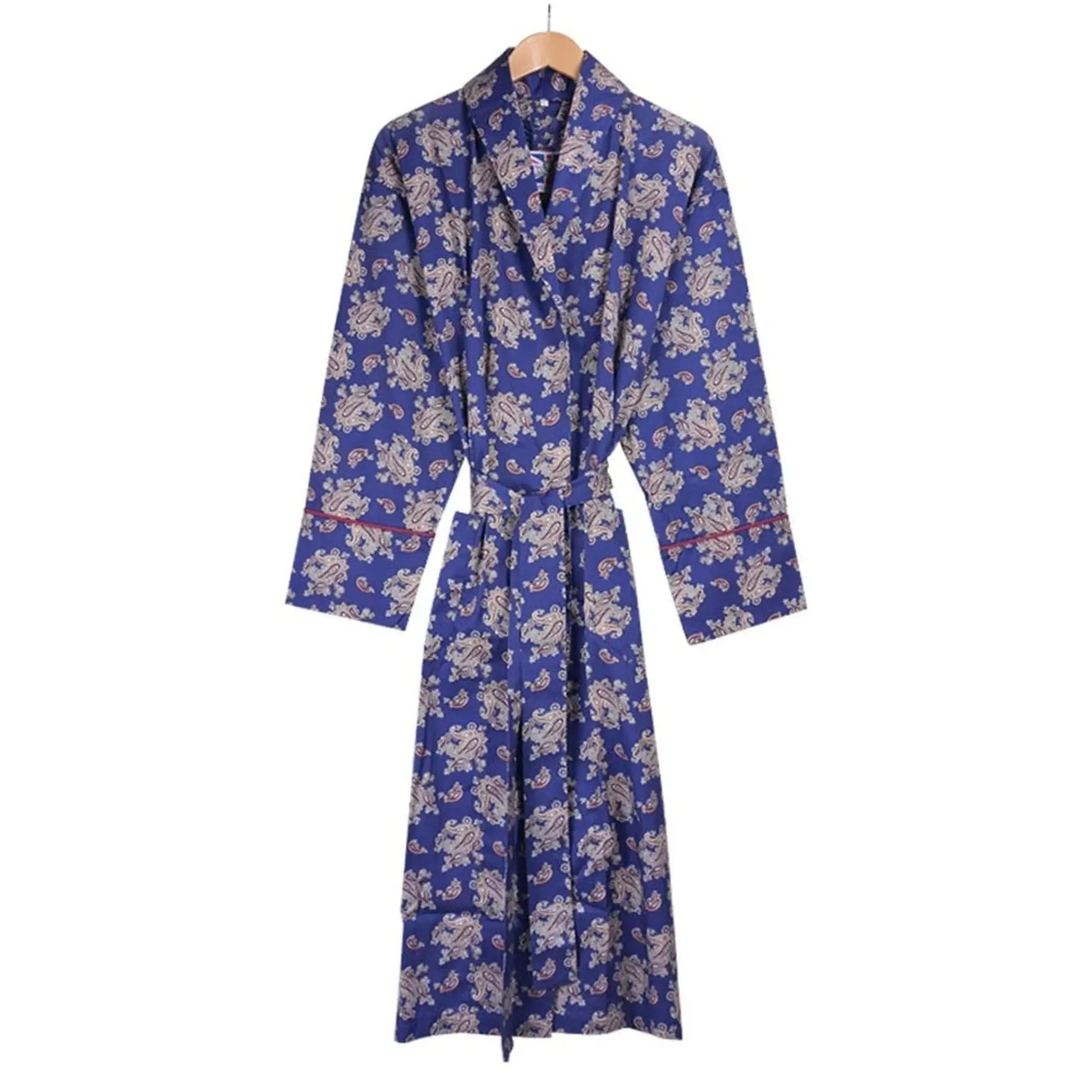 Buy Bown of London Gatsby Paisley Dressing Gown - Navy | Nightgownss at Woven Durham