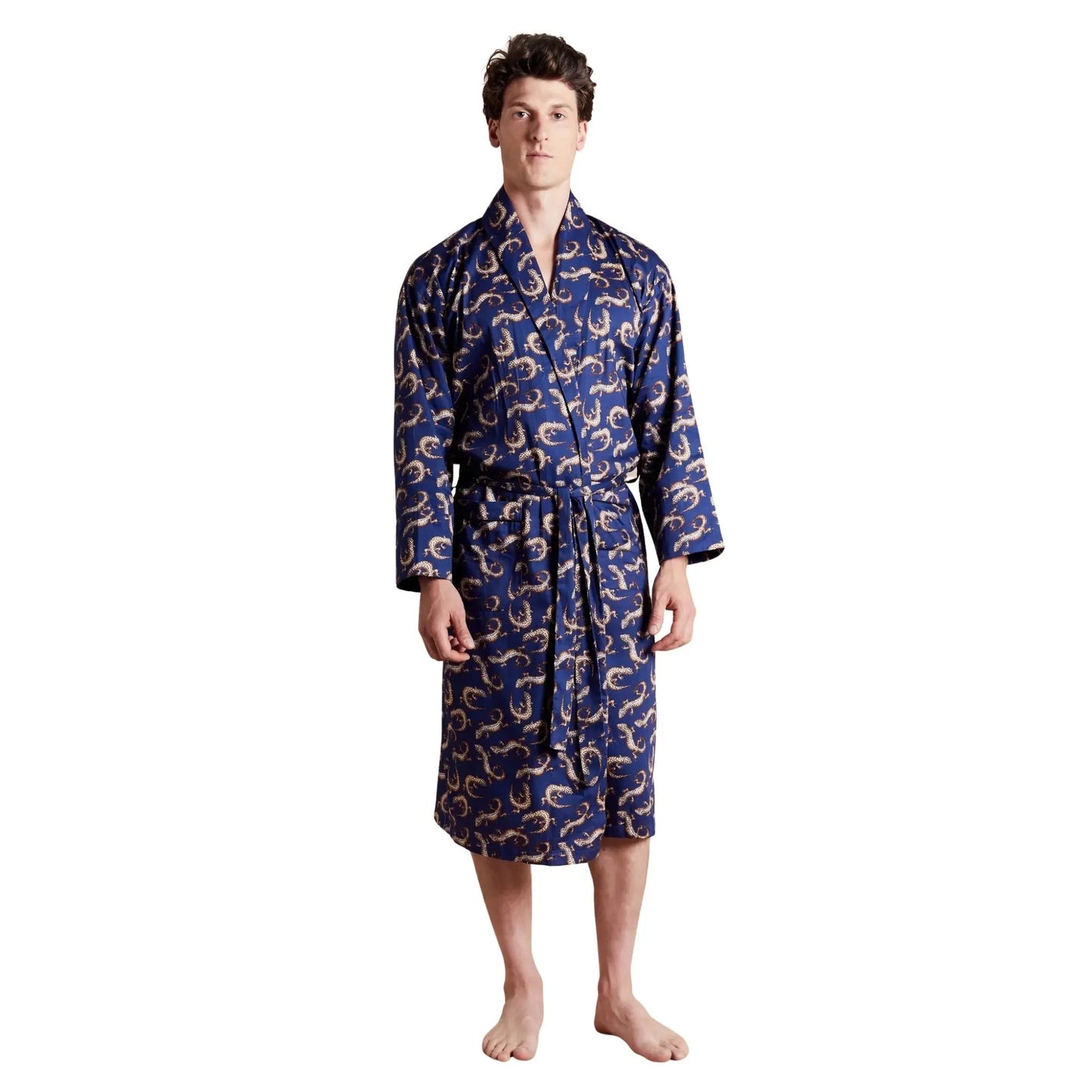 Buy Bown of London Gekko Dressing Gown - Navy | Nightgownss at Woven Durham