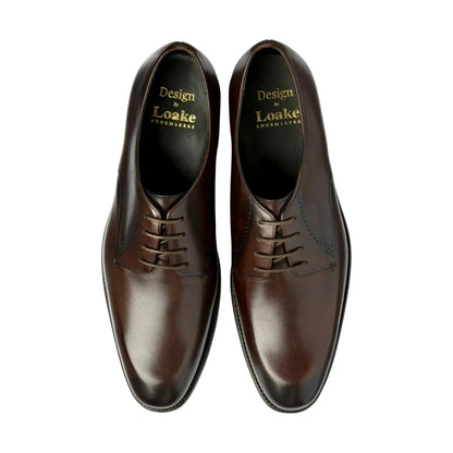 Buy Loake Gosling Derby Shoe - Dark Brown | Derby Shoess at Woven Durham