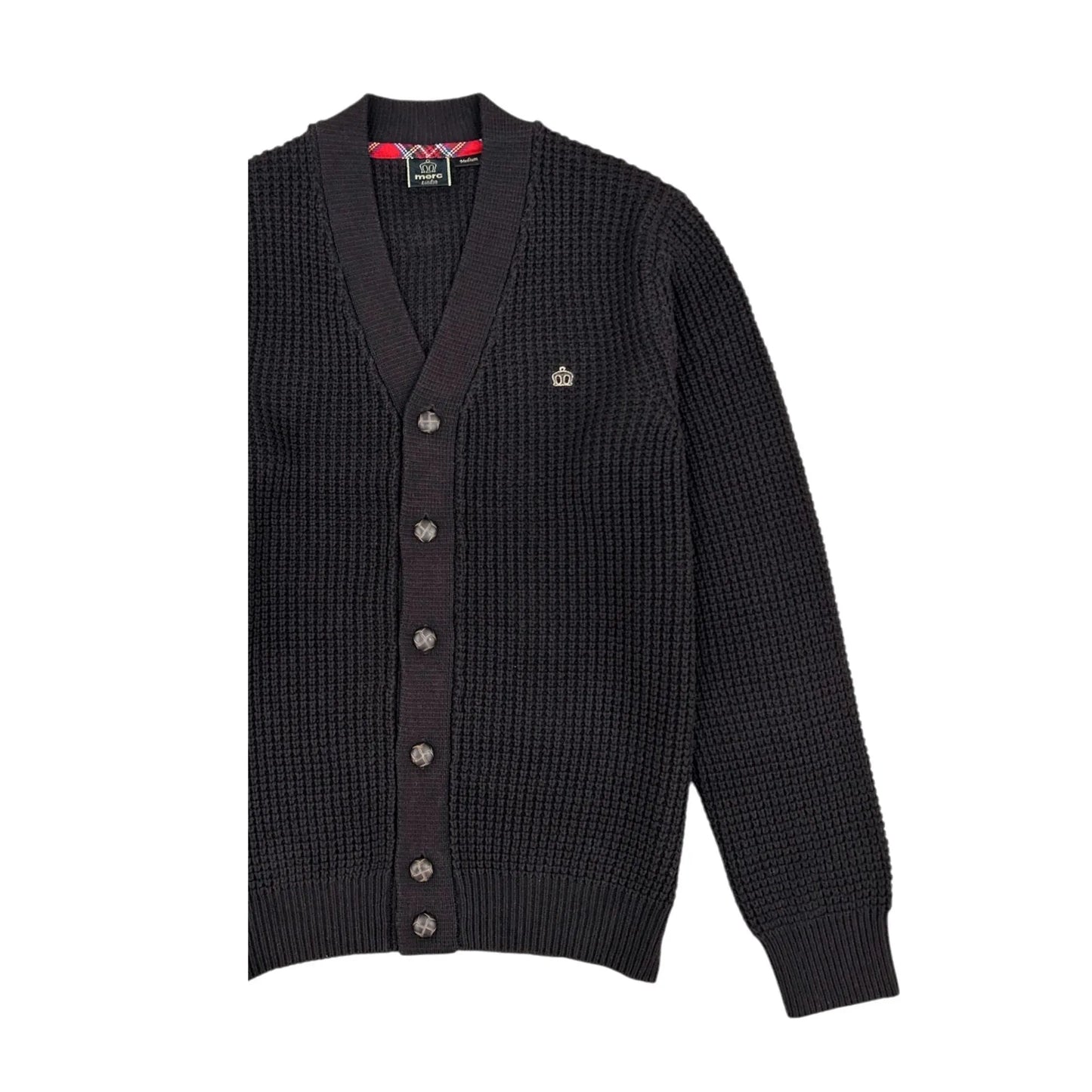 Buy Merc London Grayson Chunky Knit Cardigan - Dark Brown | Cardiganss at Woven Durham