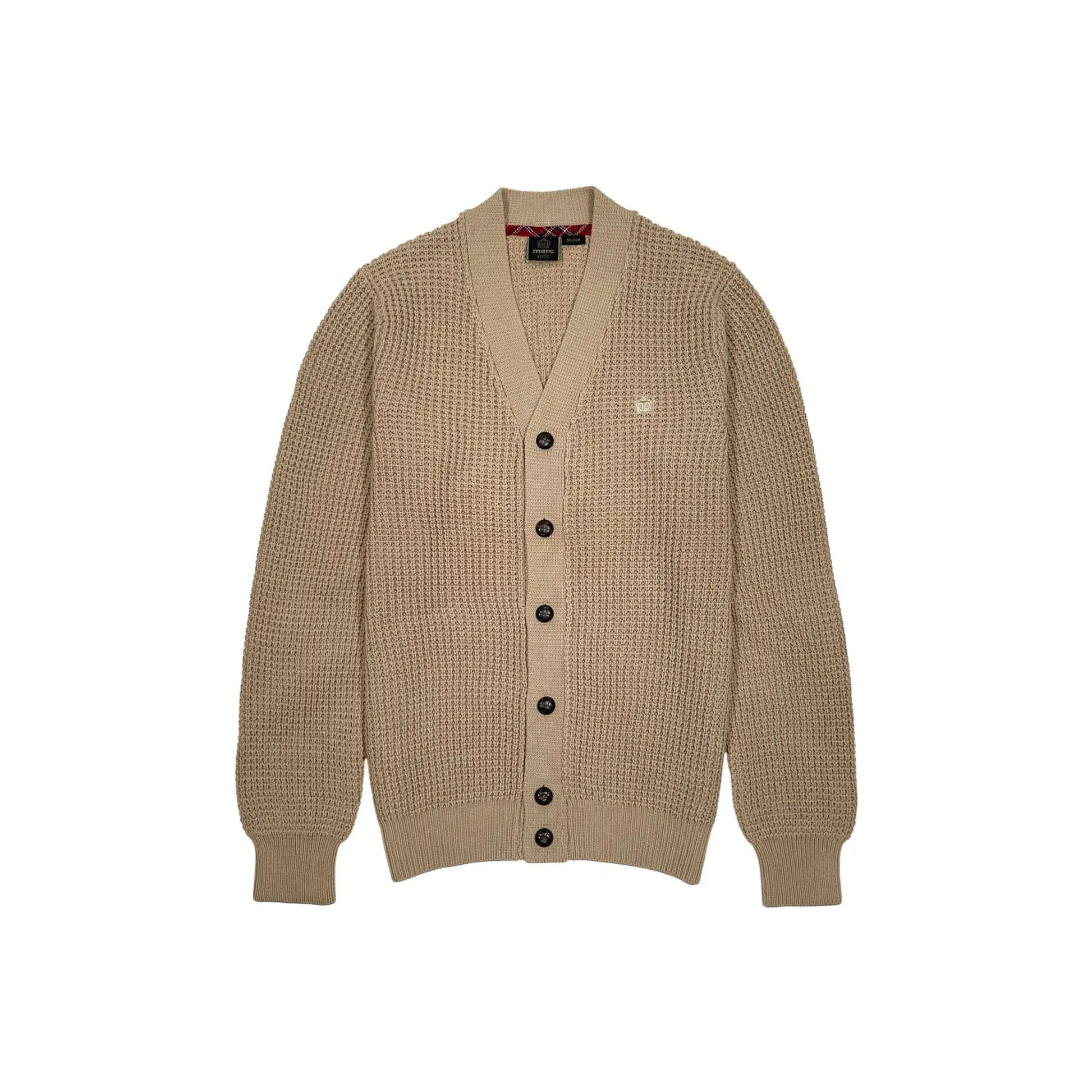 Buy Merc London Grayson Chunky Knit Cardigan - Sand | Cardiganss at Woven Durham