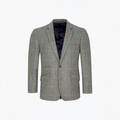 Buy Douglas & Grahame Grey Windowpane Check Cotswold Blazer | Overcoatss at Woven Durham