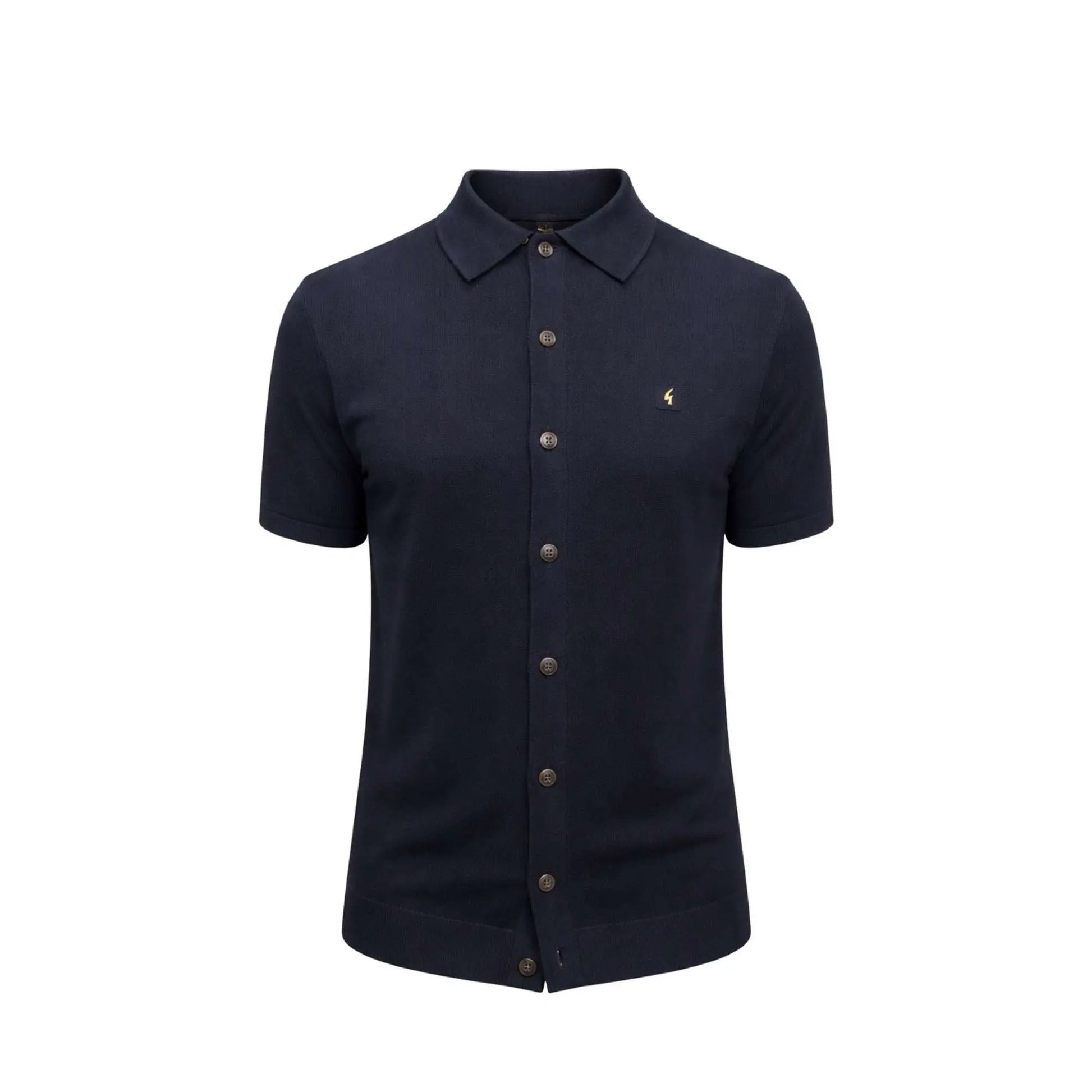 Buy Gabicci Vintage Guinness Button-Through Polo - Navy | Short-Sleeved Polo Shirtss at Woven Durham