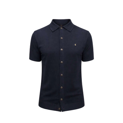 Buy Gabicci Vintage Guinness Button-Through Polo - Navy | Short-Sleeved Polo Shirtss at Woven Durham