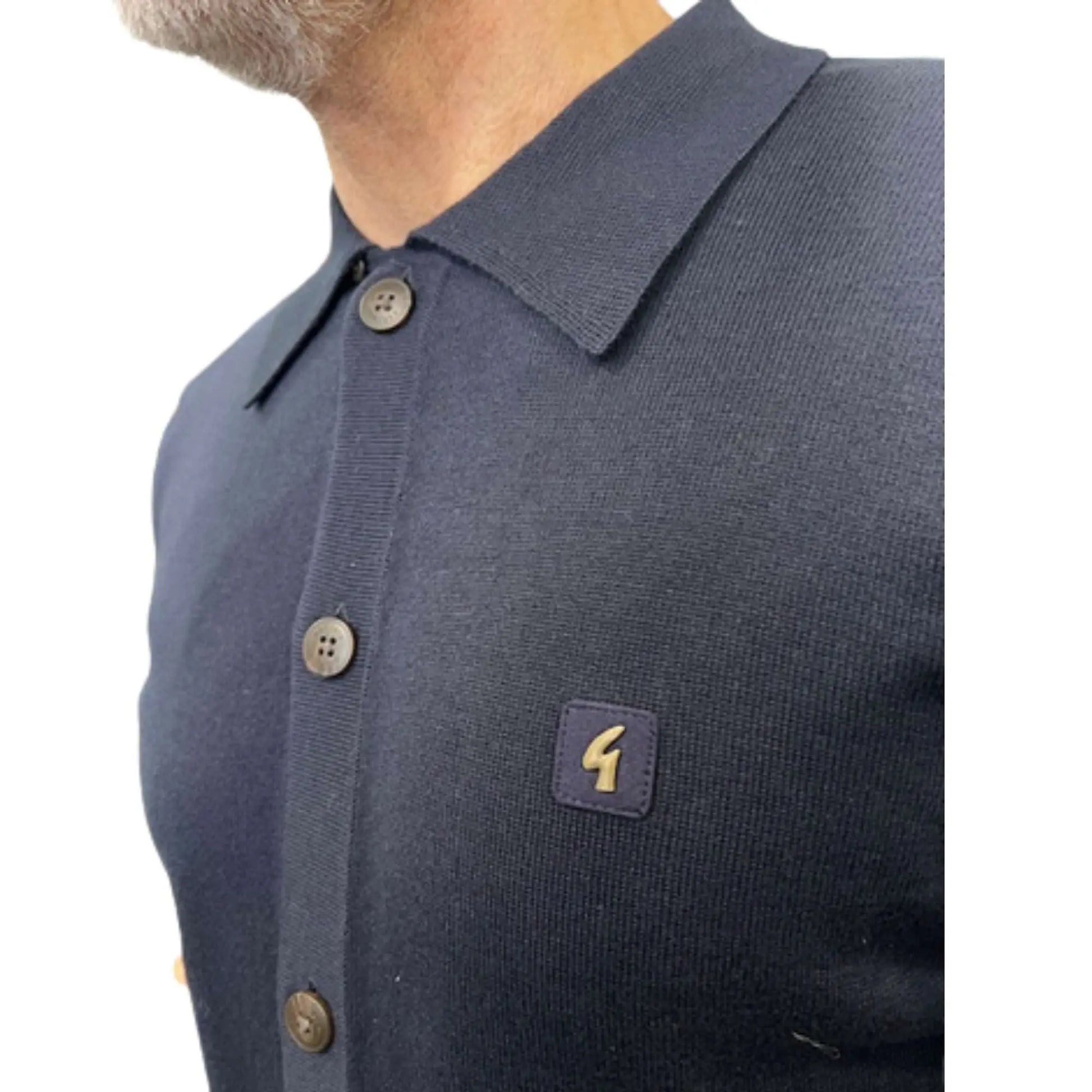 Buy Gabicci Vintage Guinness Button-Through Polo - Navy | Short-Sleeved Polo Shirtss at Woven Durham