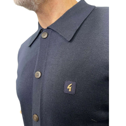 Buy Gabicci Vintage Guinness Button-Through Polo - Navy | Short-Sleeved Polo Shirtss at Woven Durham