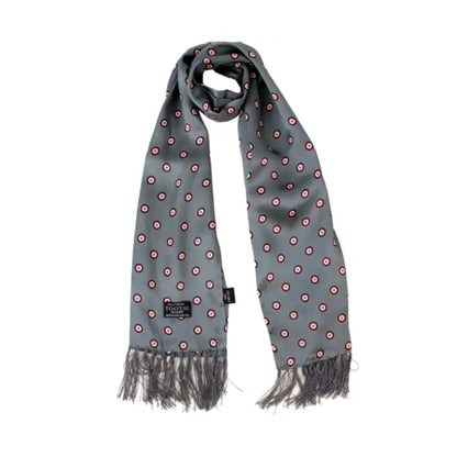 Buy Tootal Gunmetal Target Silk Scarf | Aviator Scarvess at Woven Durham