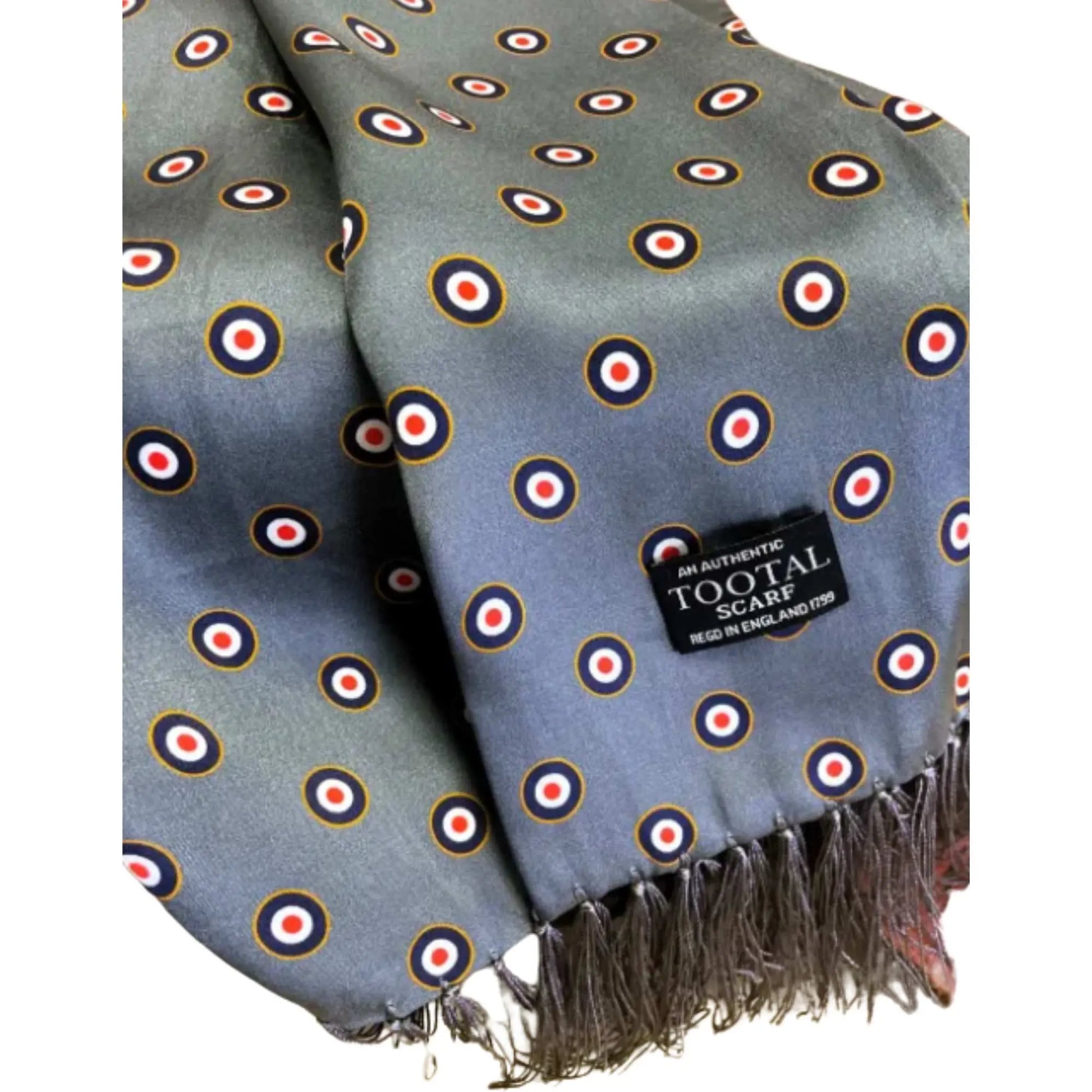 Buy Tootal Gunmetal Target Silk Scarf | Aviator Scarvess at Woven Durham