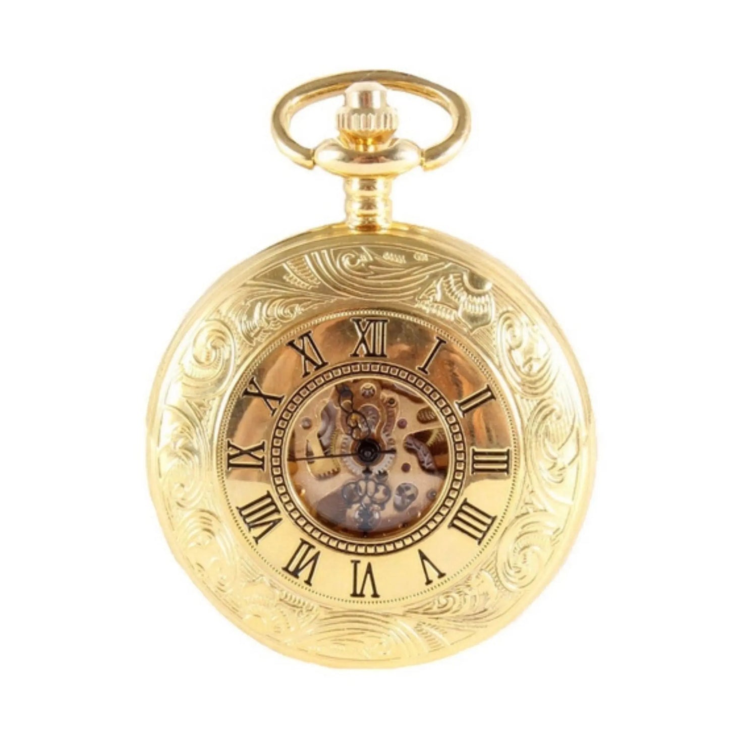 Buy David Aster Half Hunter Mechanical Pocket Watch - Gold | Pocket Watchess at Woven Durham