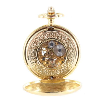 Buy David Aster Half Hunter Mechanical Pocket Watch - Gold | Pocket Watchess at Woven Durham