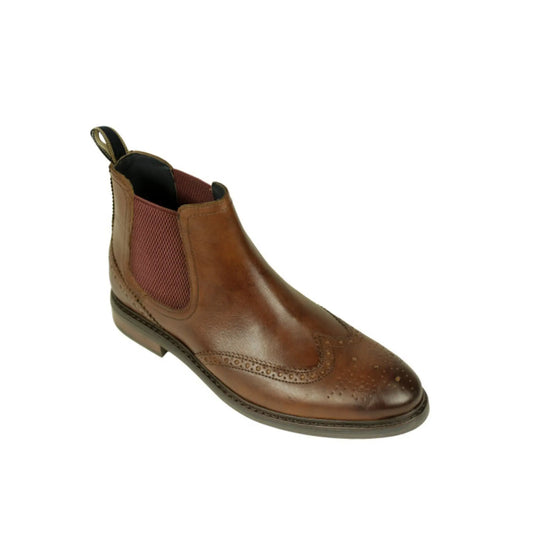 Buy Front Henderson Brogue Chelsea Boots - Brown | Chelsea Bootss at Woven Durham