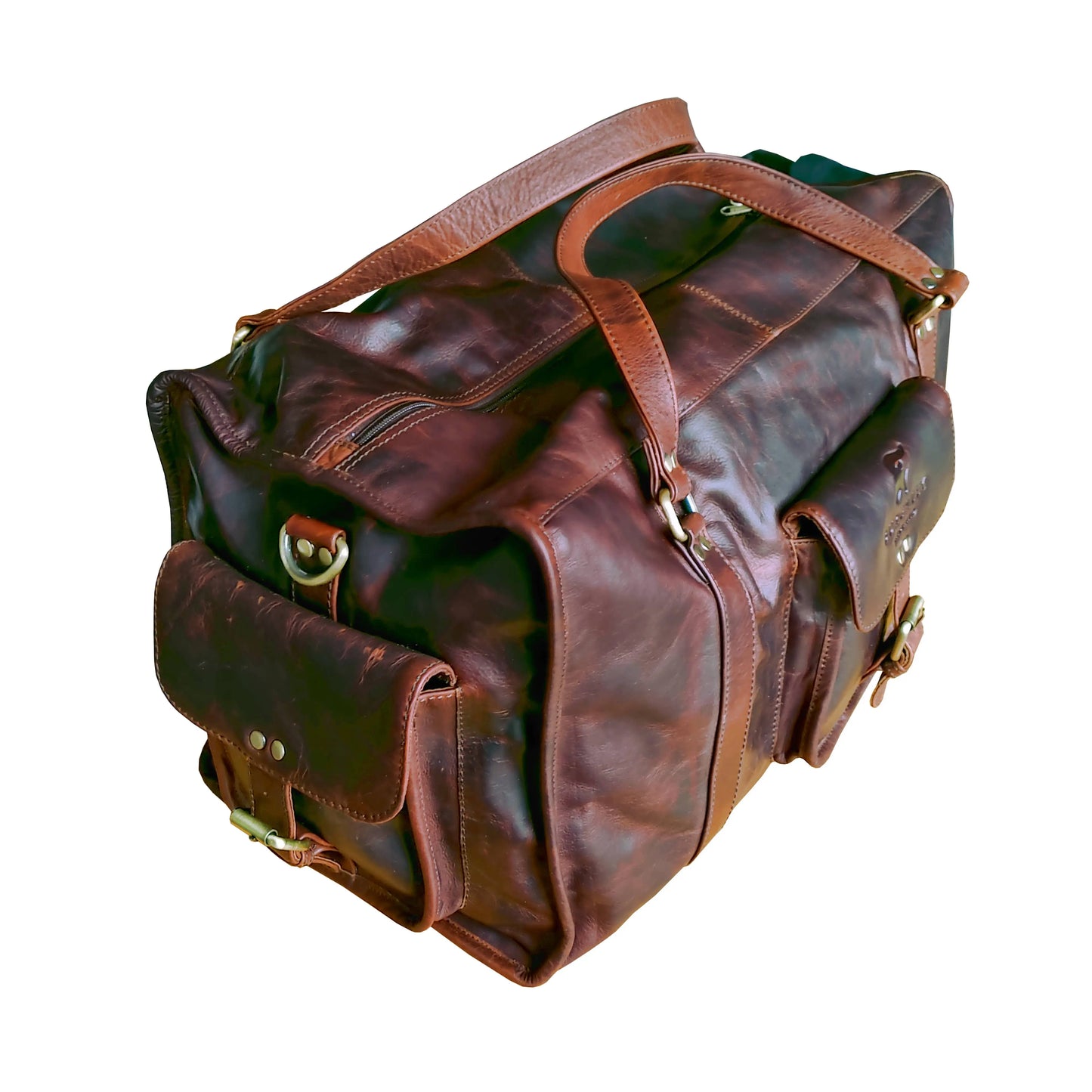 Buy Burghley Stamford – Full Leather Vintage Style Travel Bag / Holdall | s at Woven Durham