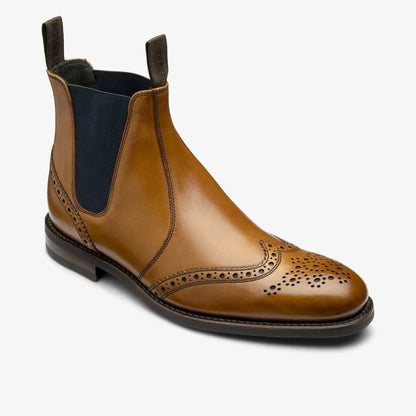 Buy Loake Hoskins Calf Leather Chelsea Boot - Tan | Chukka Bootss at Woven Durham