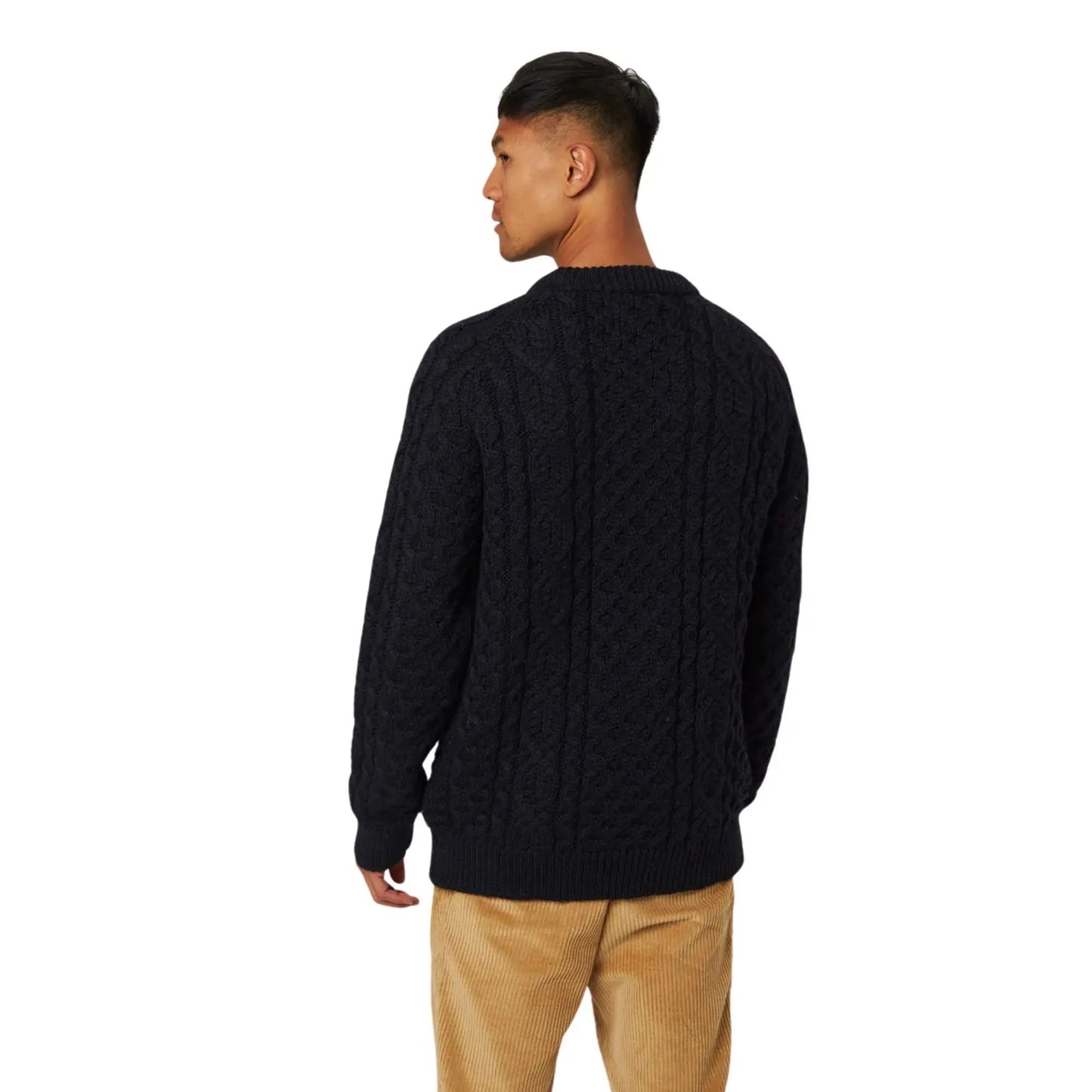 Buy Peregrine Hudson Chunky Crew-Neck Jumper - Navy | Crew-Neck Jumperss at Woven Durham