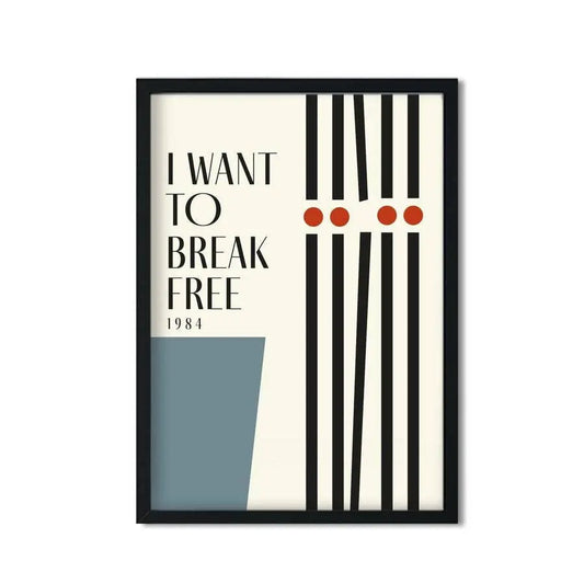 Buy Fanclub I Want to Break Free Queen Inspired Retro Giclée Art Print | Artworks at Woven Durham