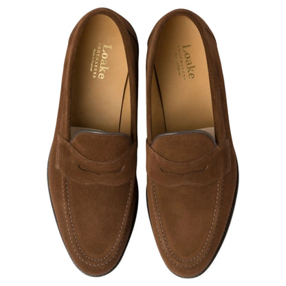 Buy Loake Imperial Suede Penny Loafer - Brown | Loafers at Woven Durham