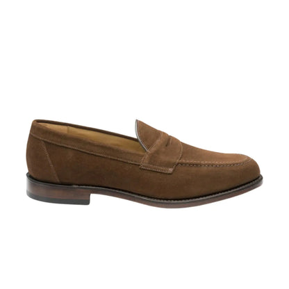 Buy Loake Imperial Suede Penny Loafer - Brown | Loafers at Woven Durham