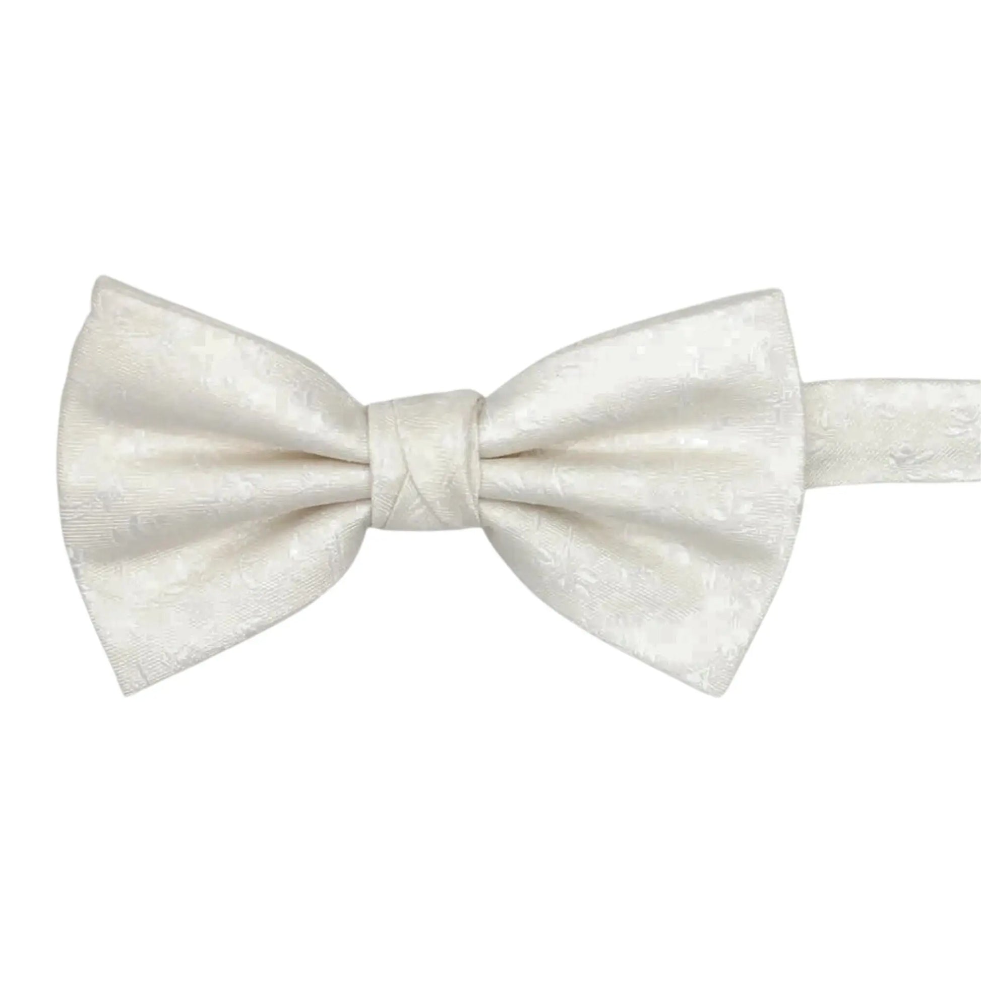Buy L.A. Smith Ivory Leafy Floral Bow Tie | Pre-Tied Bow Tiess at Woven Durham