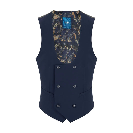 Buy Spin Jaden Navy Waistcoat | Suit Waistcoatss at Woven Durham