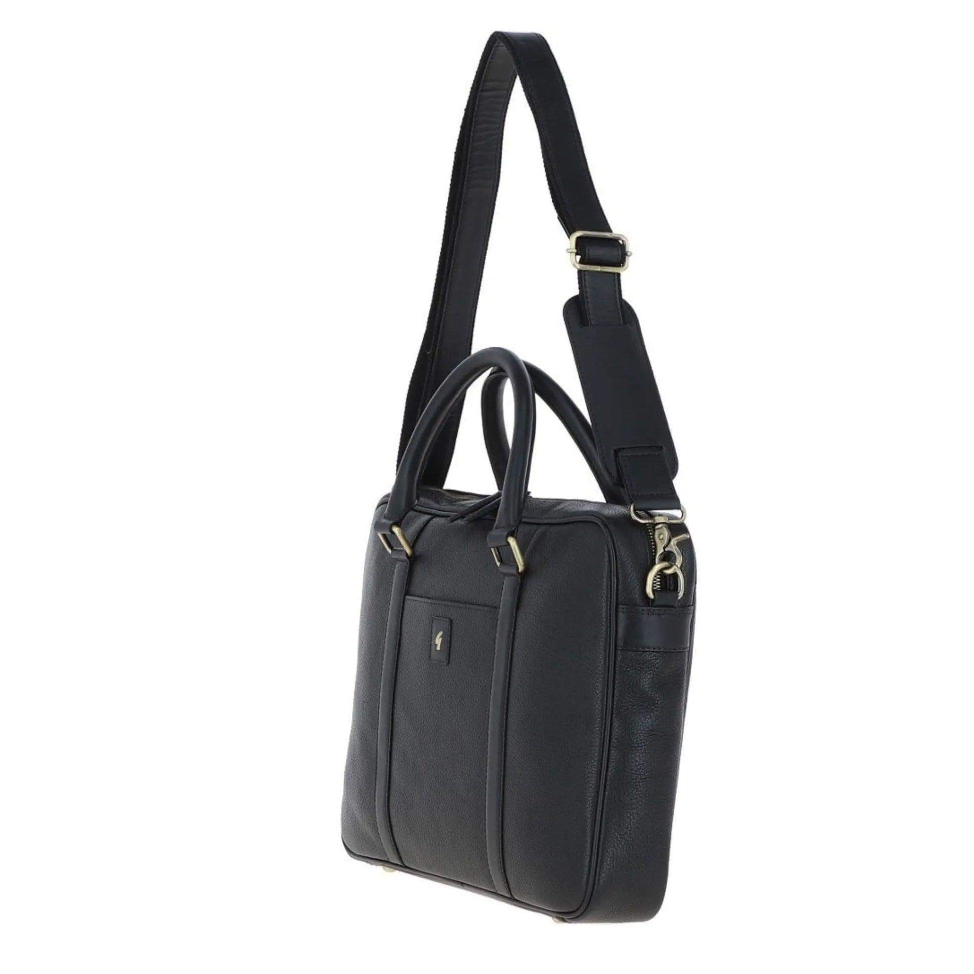 Buy Gabicci Vintage Joe Leather Briefcase - Black | Wash Bags at Woven Durham