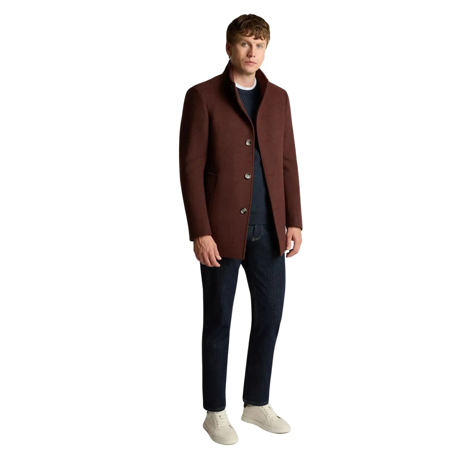 Buy Remus Uomo Jonah Tailored Coat - Dark Red | Overcoatss at Woven Durham