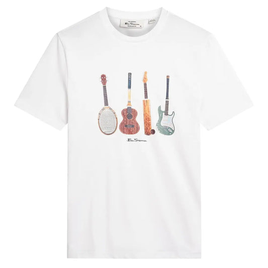 Buy Ben Sherman Jumble Guitars T-Shirt - White | T-Shirtss at Woven Durham
