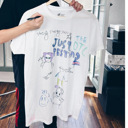 Buy Dylan's T-Shirt Club Just Testing T-Shirt - White | T-Shirtss at Woven Durham