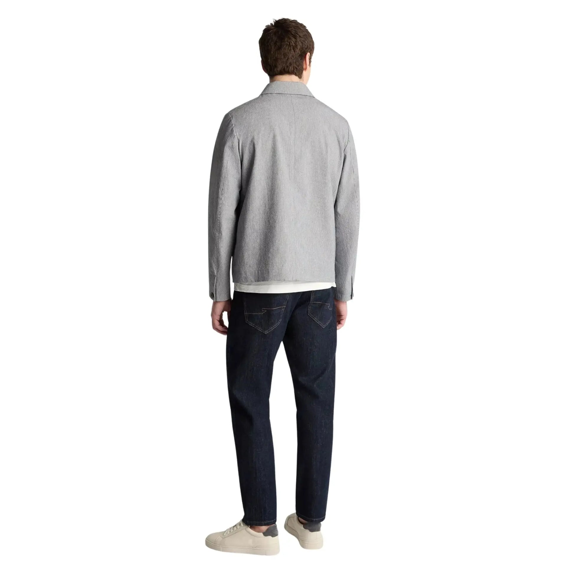 Buy Remus Uomo Keats Houndstooth Casual Coat - Blue | Bomber Jacketss at Woven Durham
