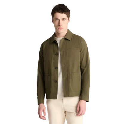 Buy Remus Uomo Keats Seersucker Casual Coat - Green | Bomber Jacketss at Woven Durham