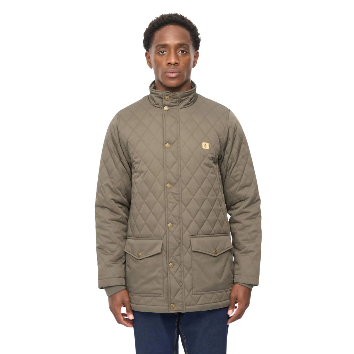 Buy Gabicci Vintage Khaki Beltram Padded Coat | Coatss at Woven Durham