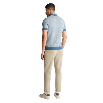 Buy Remus Uomo Knitted Polo - Blue | T-Shirtss at Woven Durham