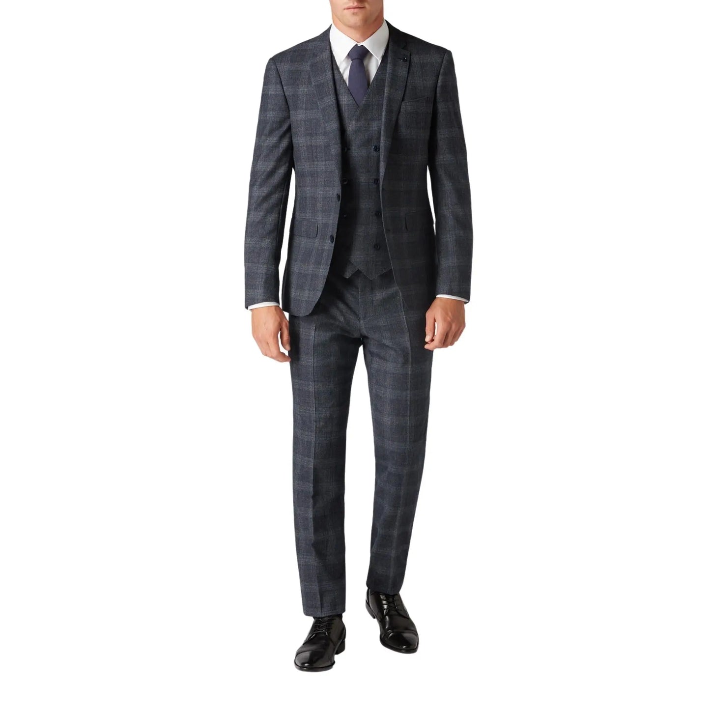 Buy Remus Uomo Larenzo Check Suit Trouser - Dark Grey | Suit Trouserss at Woven Durham