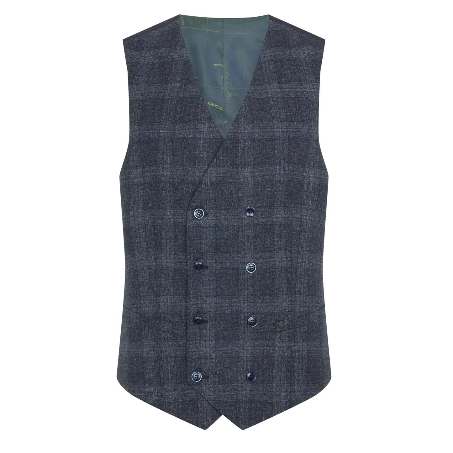 Buy Remus Uomo Larenzo Double-Breasted Suit Waistcoat - Dark Grey | Suit Waistcoats at Woven Durham