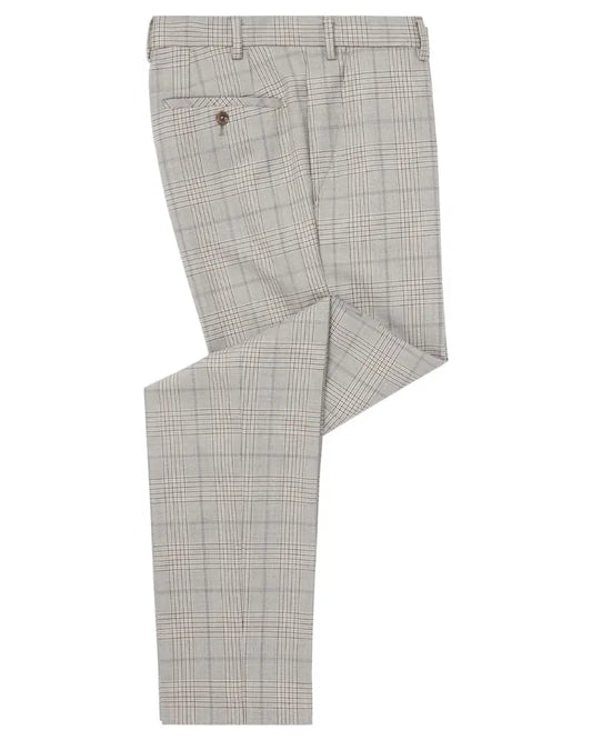 Buy Remus Uomo Laurino Check Suit Trouser - Light Grey | Suit Trouserss at Woven Durham