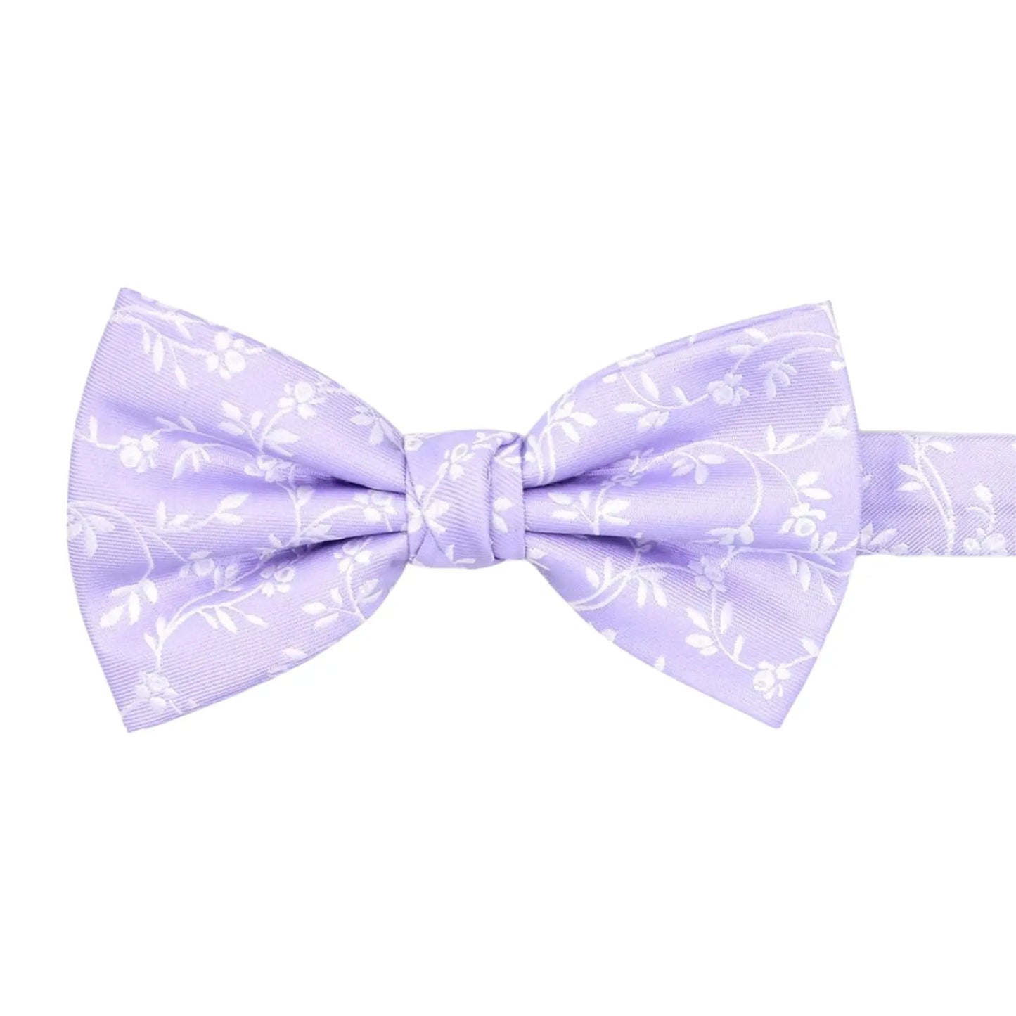 Buy L.A. Smith Lilac Leafy Floral Bow Tie | Pre-Tied Bow Tiess at Woven Durham