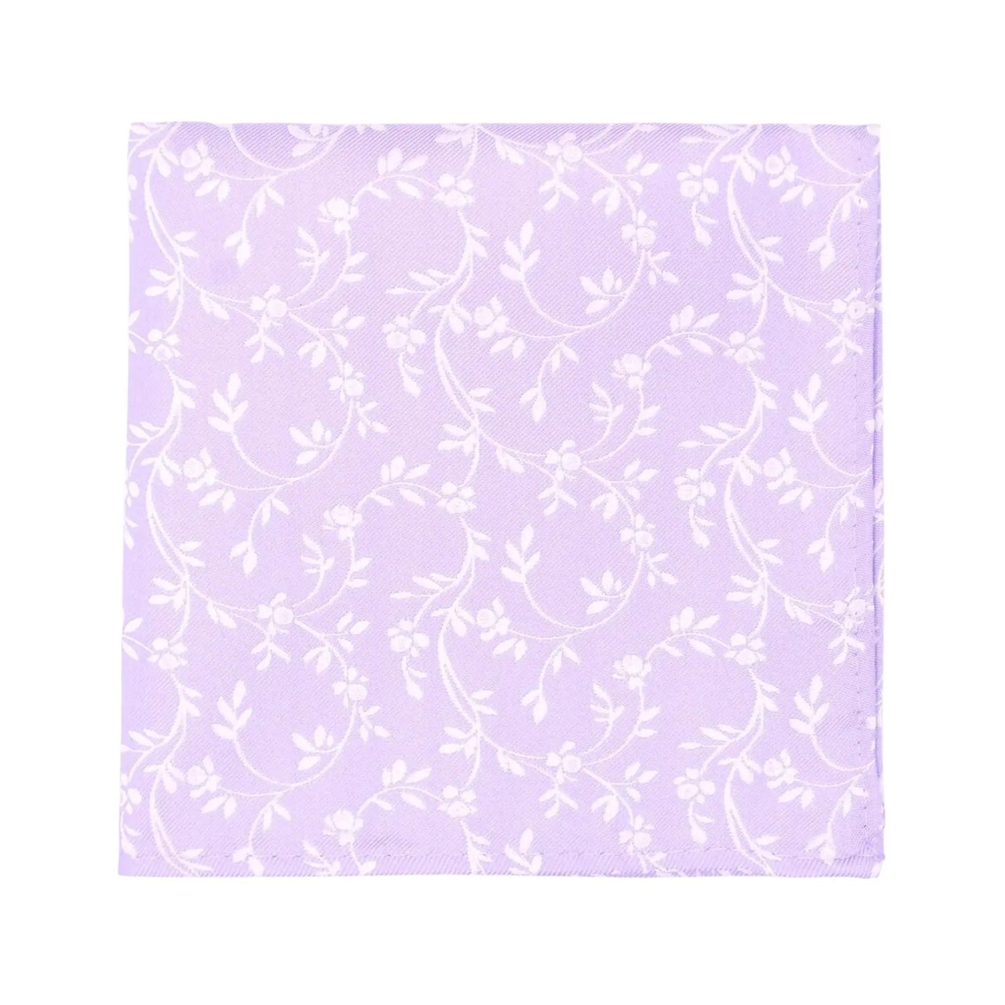 Buy L.A. Smith Lilac Leafy Floral Pocket Square | Polyester Pocket Squaress at Woven Durham