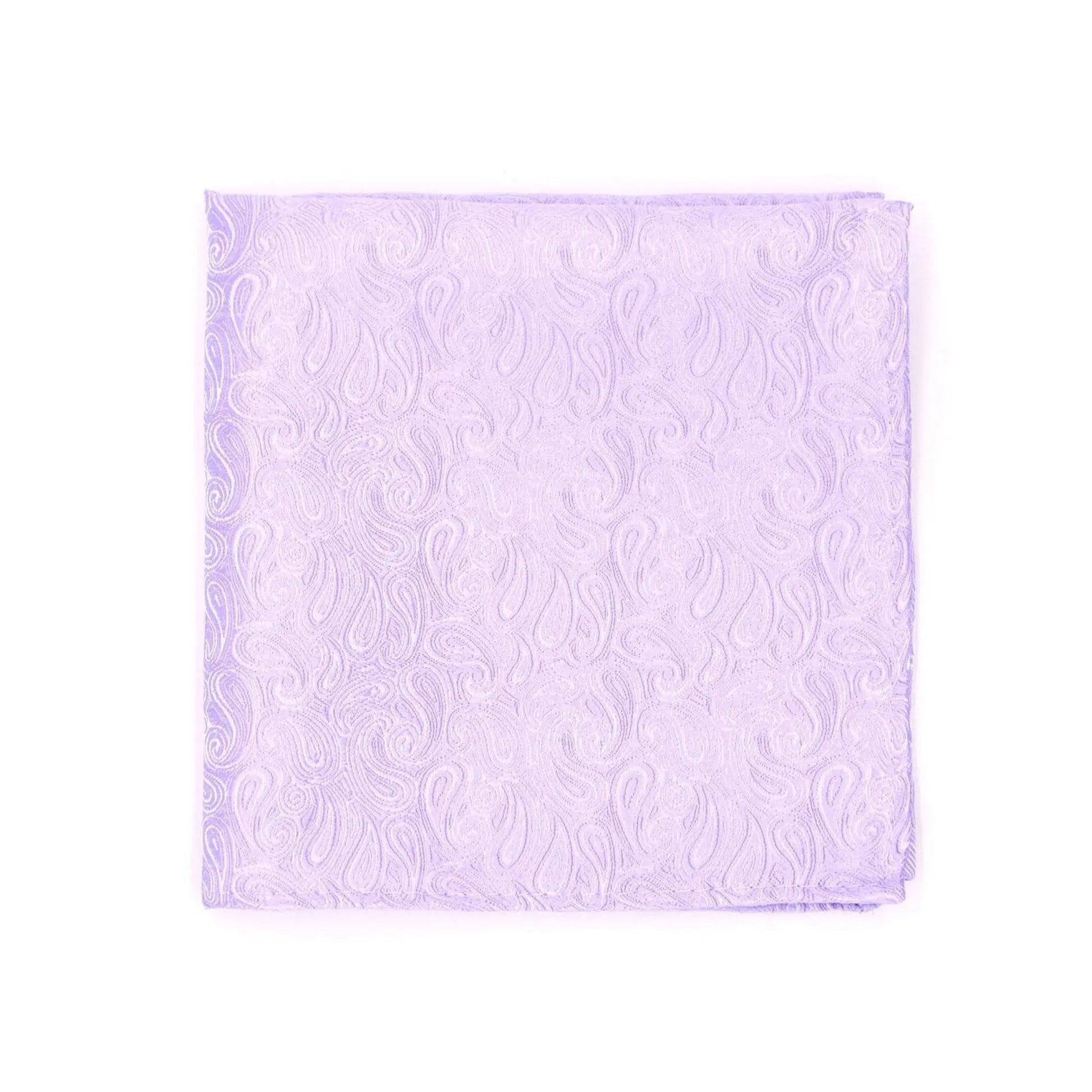 Buy L.A. Smith Lilac Wedding Paisley Pocket Square | Polyester Pocket Squaress at Woven Durham