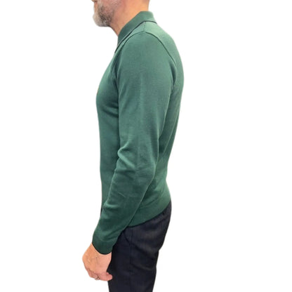 Buy Gabicci Vintage Lineker Long Sleeve Polo - Ivy | Long-Sleeved Polo Shirtss at Woven Durham