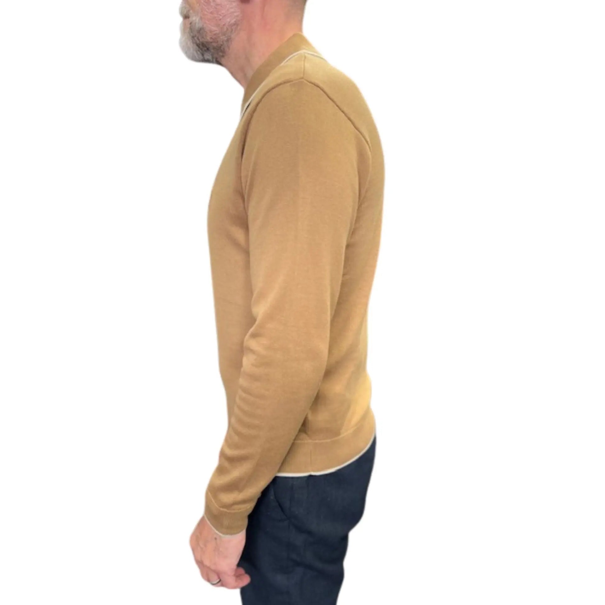 Buy Gabicci Vintage Lineker Long Sleeve Polo - Nutmeg | Long-Sleeved Polo Shirtss at Woven Durham